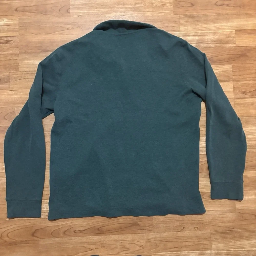 Polo‎ Ralph Lauren Men's Estate-Rib Quarter-Zip Pullover Green Large